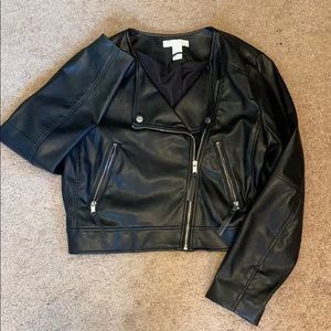 Black leather jacket
